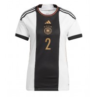 Camiseta Alemania Antonio Rudiger #2 Primera Equipación para mujer Mundial 2022 manga corta
